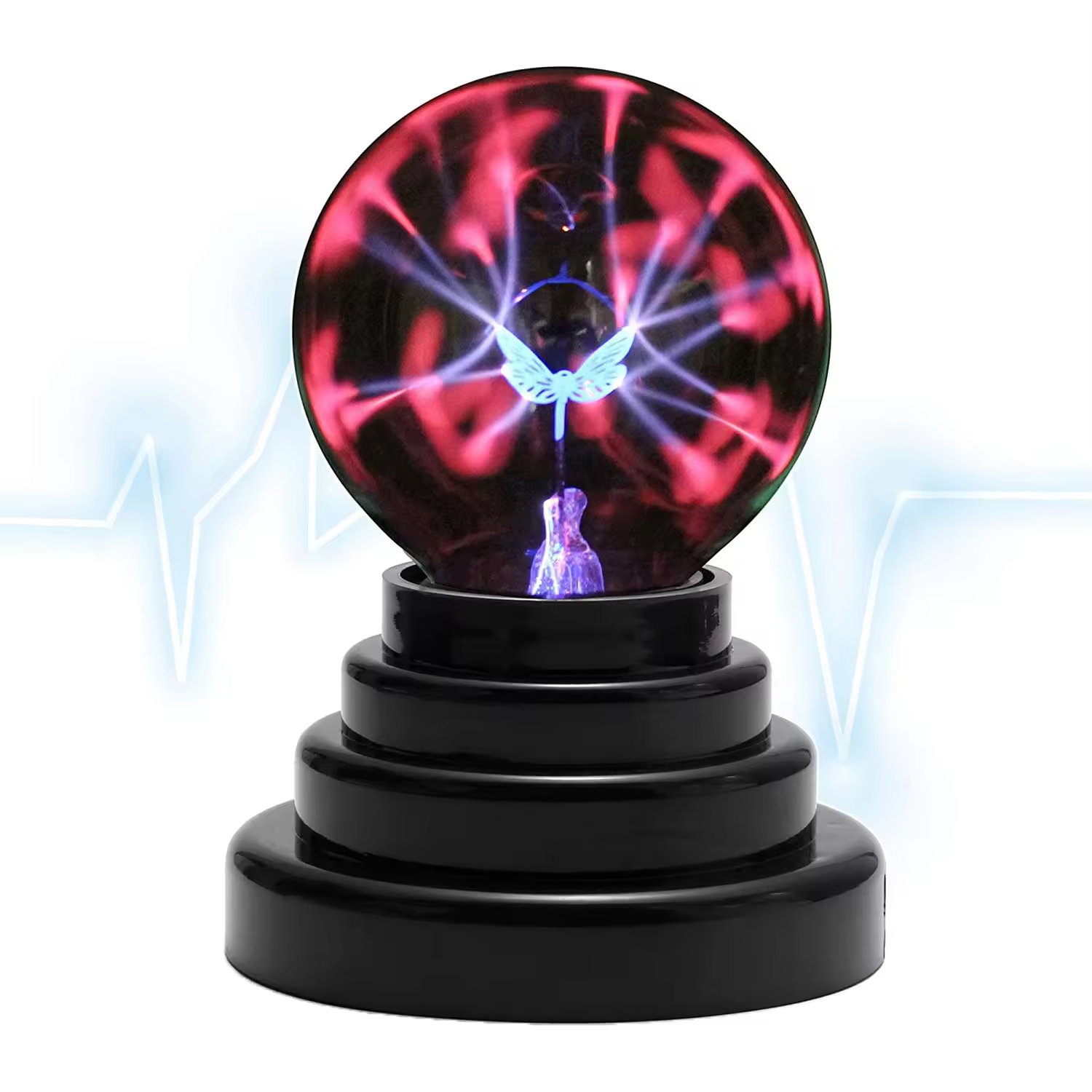 Experience mesmerizing glowing plasma trails! This plasma ball lamp offers unique visual magic, perfect for static science & home decor.